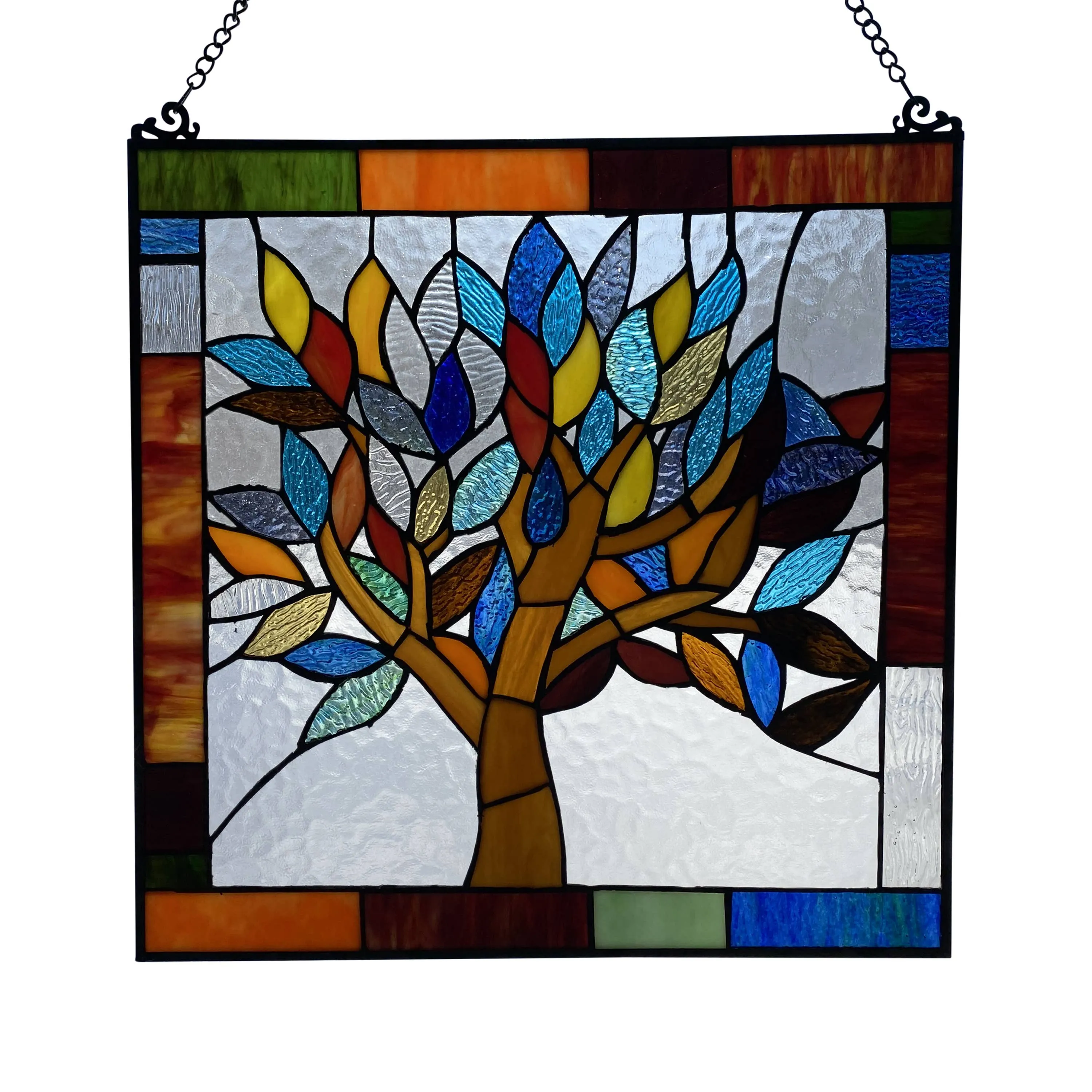 18"H Marely Multicolor Mystical Tree Window Panel