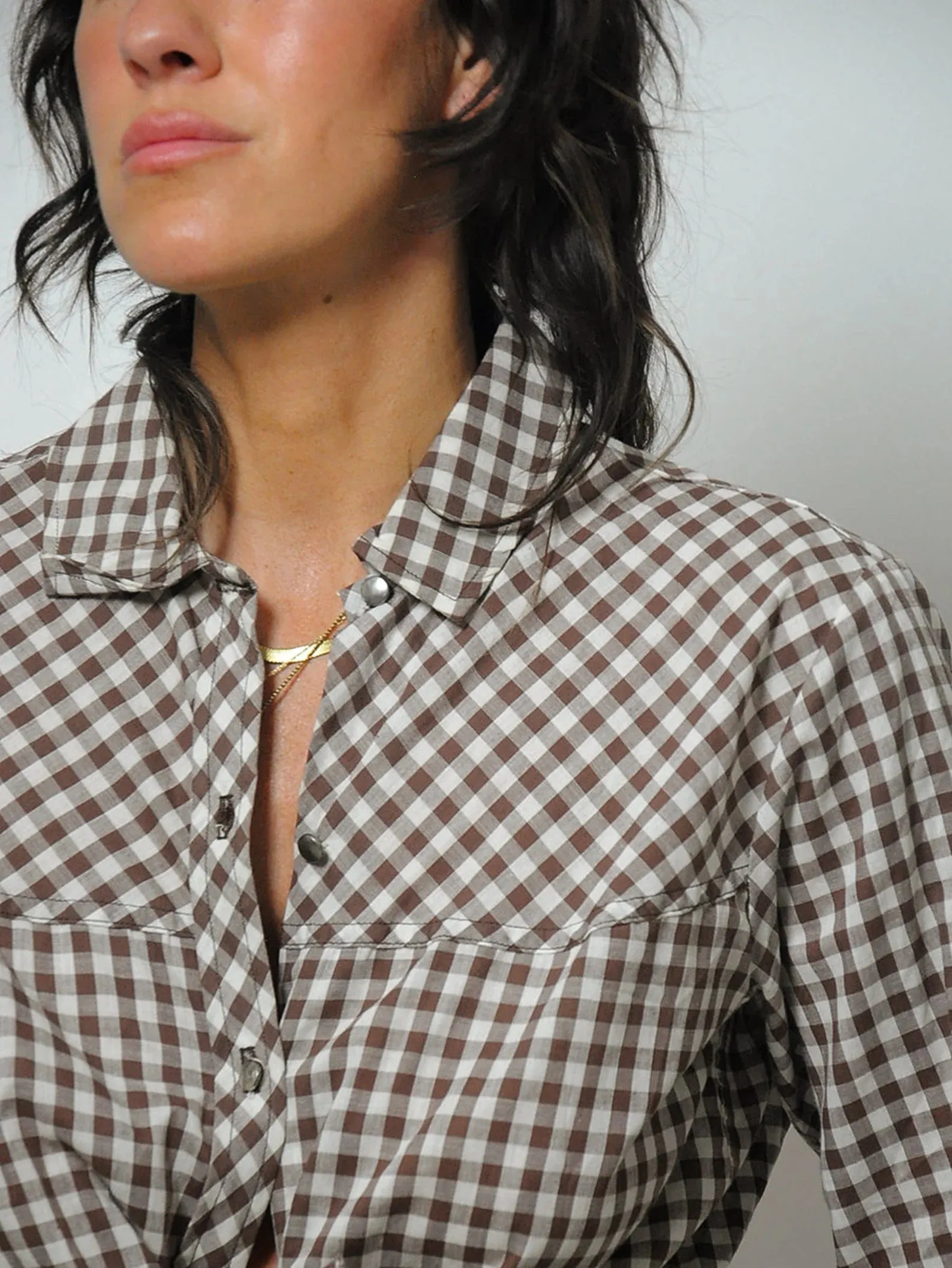 1970's Thin Coco Gingham Shirt