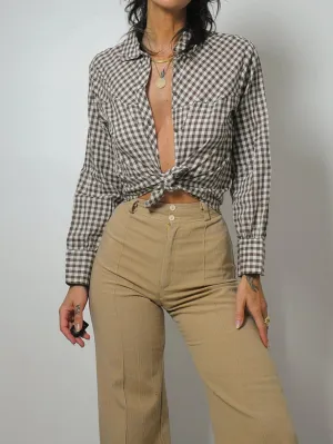 1970's Thin Coco Gingham Shirt