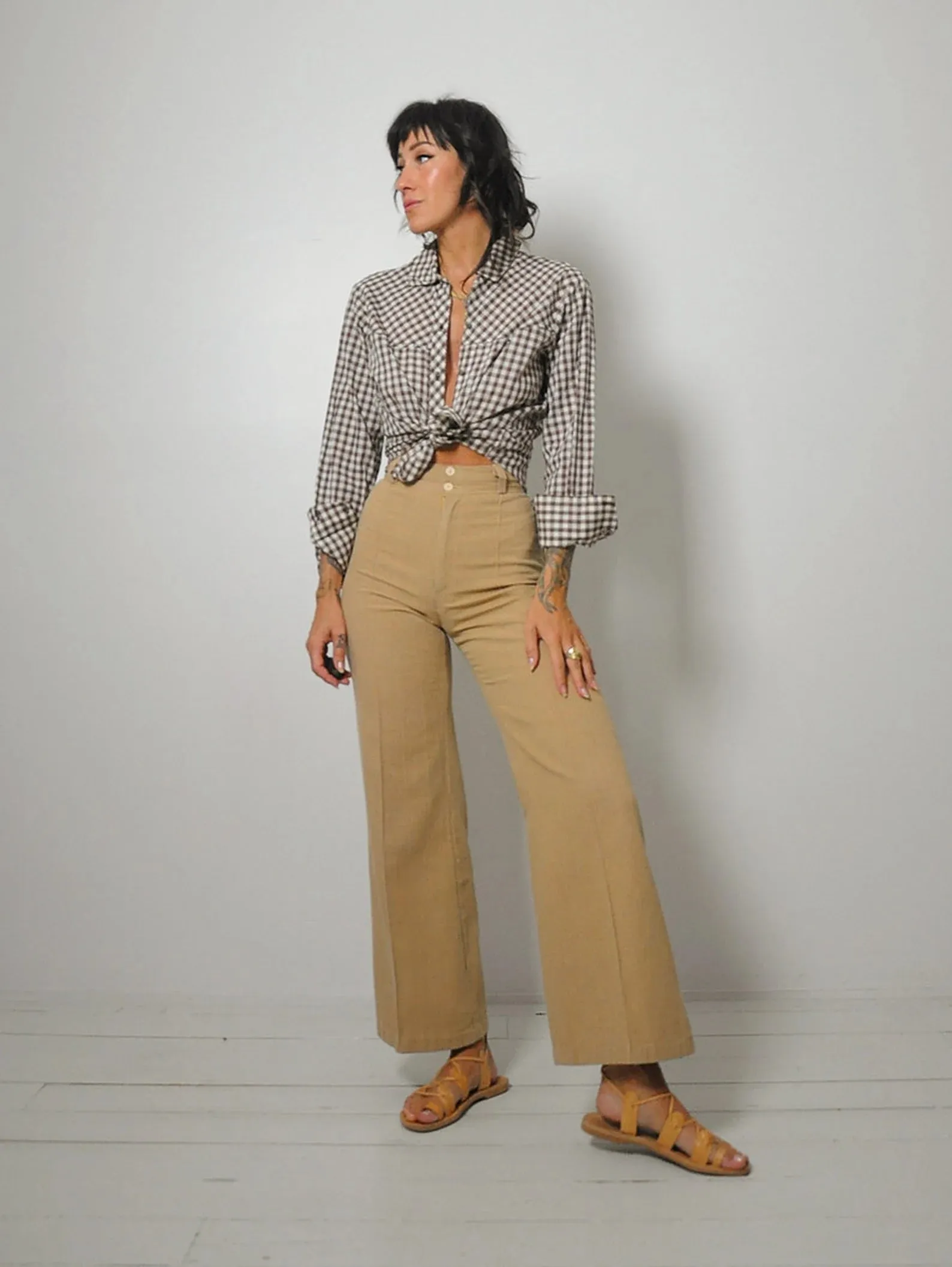 1970's Thin Coco Gingham Shirt