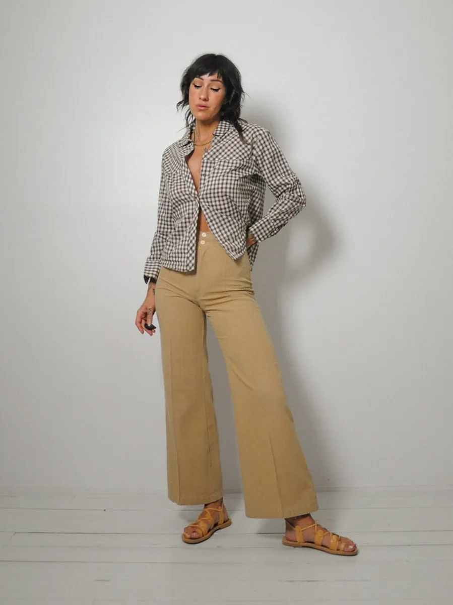 1970's Thin Coco Gingham Shirt