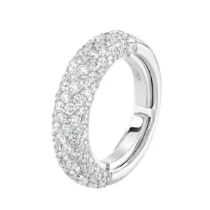 1.99ct Round Brilliant Cut Diamond Pave Set 18ct White Gold Half Eternity Ring