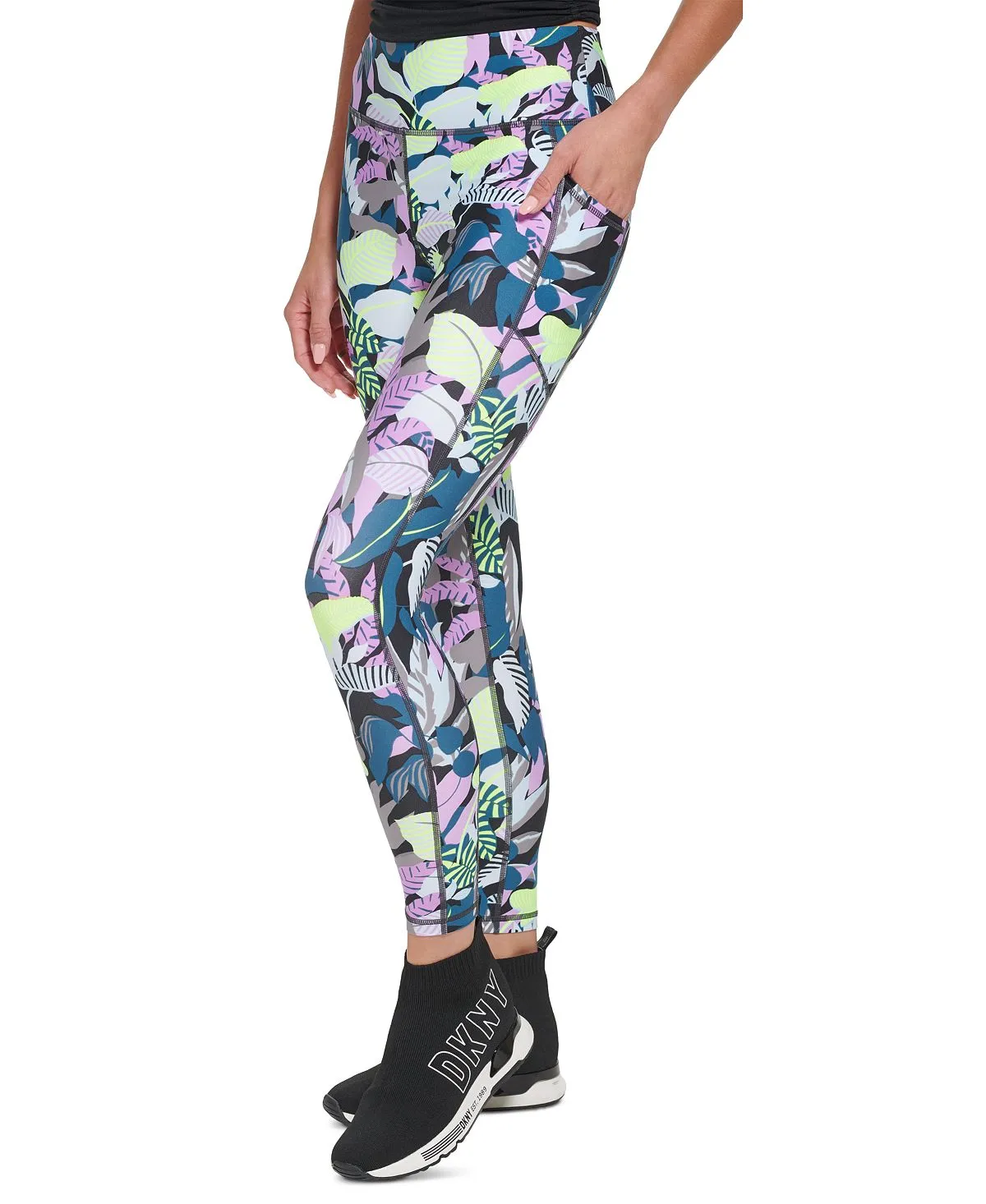 7/8 High Waist Leggings with DKNY Print