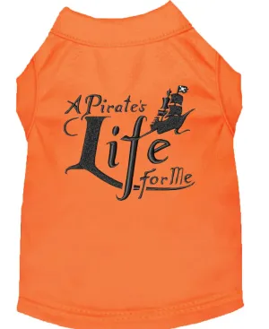 A Pirate's Life Embroidered Dog Shirt Orange Xl (16)