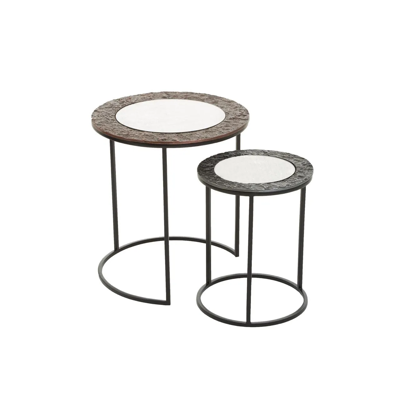 Akola Set Of 2 Small Round Side Tables