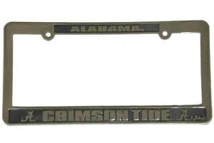 Alabama Crimson Tide Game Day Outfitters Silver Plastic License Plate Frame