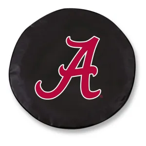 Alabama Crimson Tide HBS Black Vinyl "A" Fitted Car Tire Cover