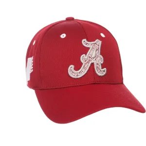 Alabama Crimson Tide Zephyr Cardinal Red "Rambler" Stretch Fit Hat Cap (M/L)