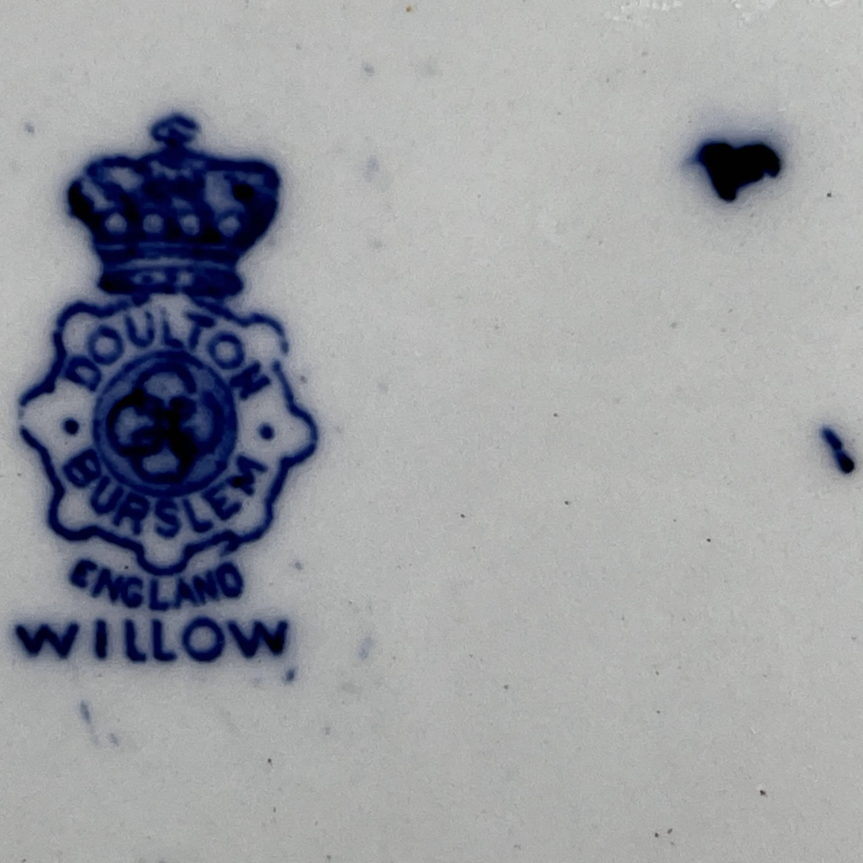 Antique Royal Doulton Blue Willow Plate 10.5 1907