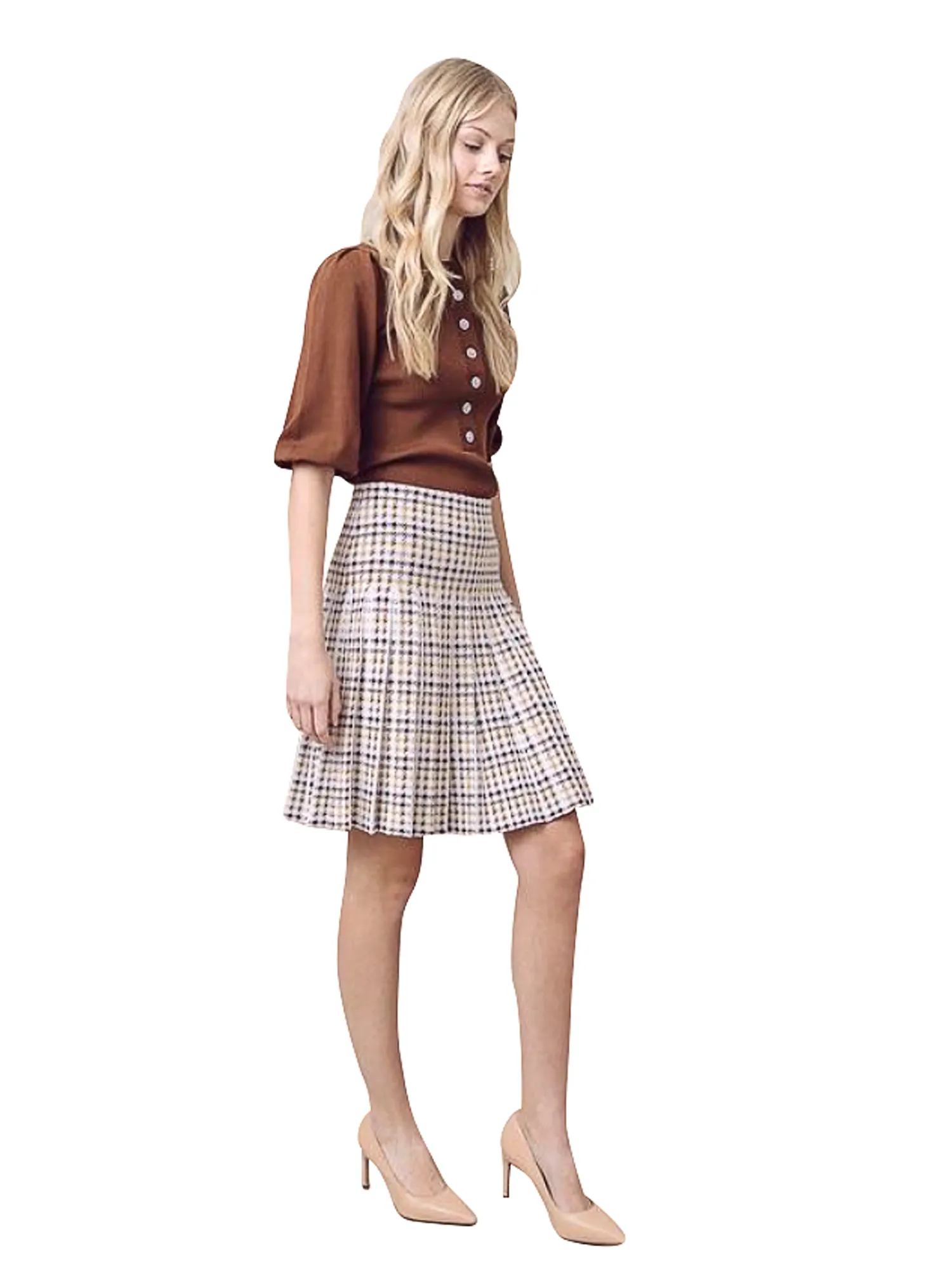 Apparalel Knit Pleat Infinity Skirt