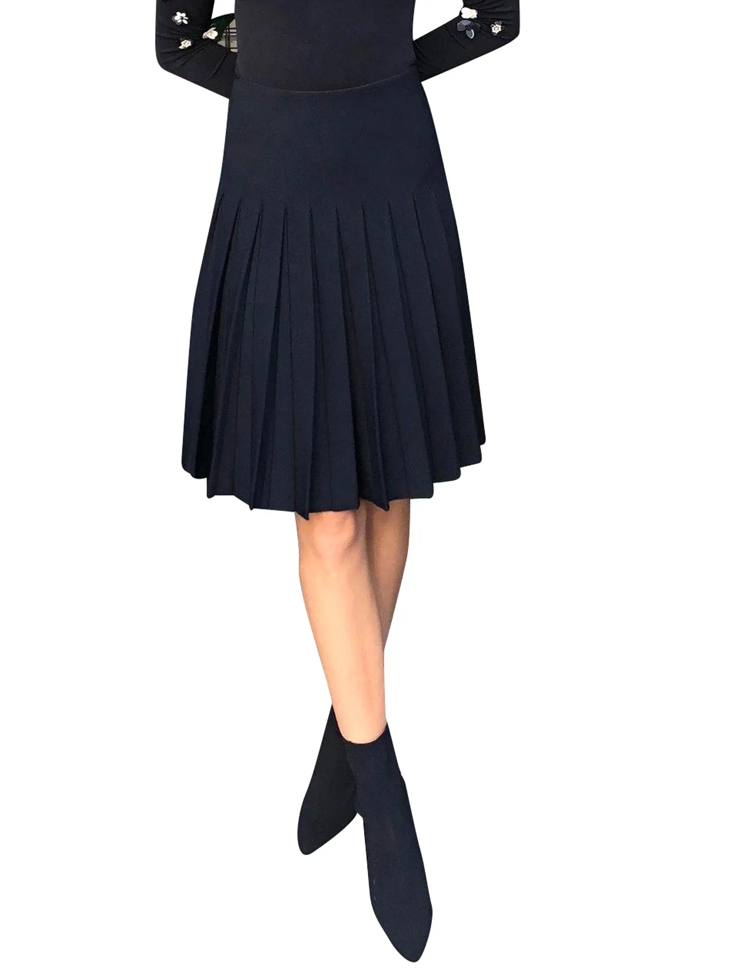 Apparalel Knit Pleat Infinity Skirt