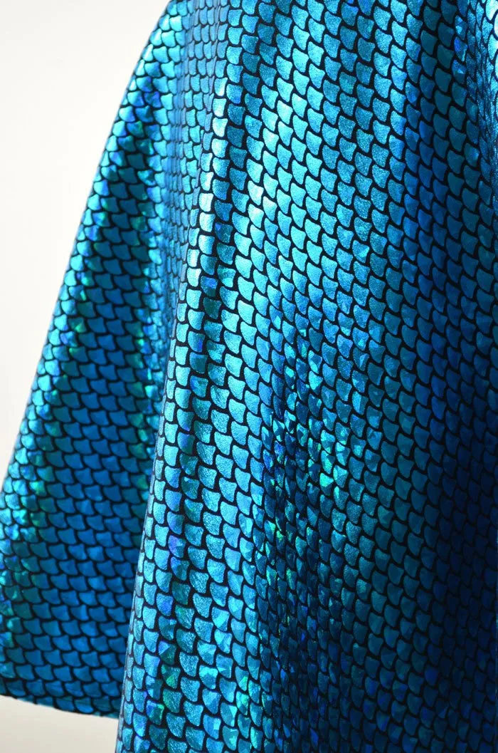 Aquamarine Mermaid Skater Skirt