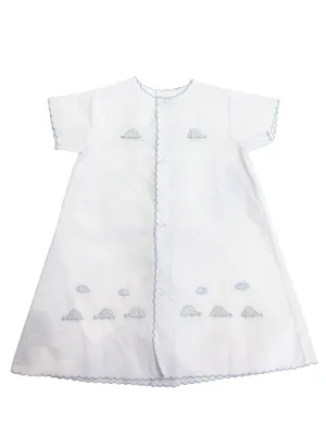 Auraluz Cars Daygown with Blue Scalloped Trim