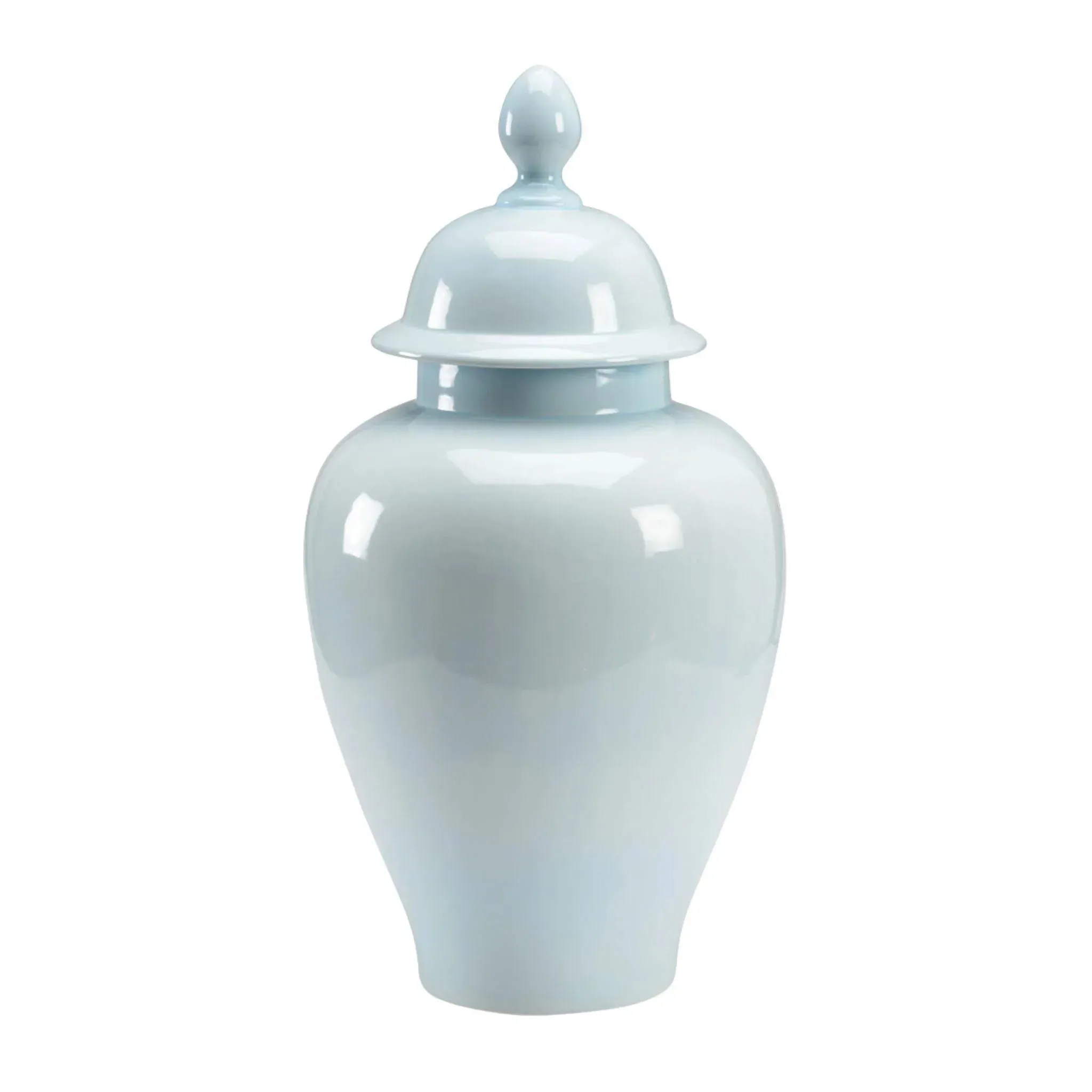 Baby Blue Porcelain Vase With Lid