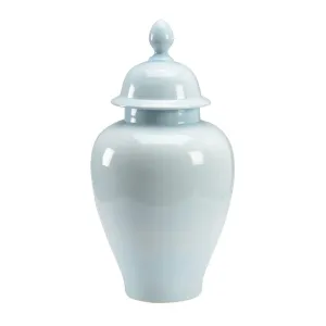 Baby Blue Porcelain Vase With Lid