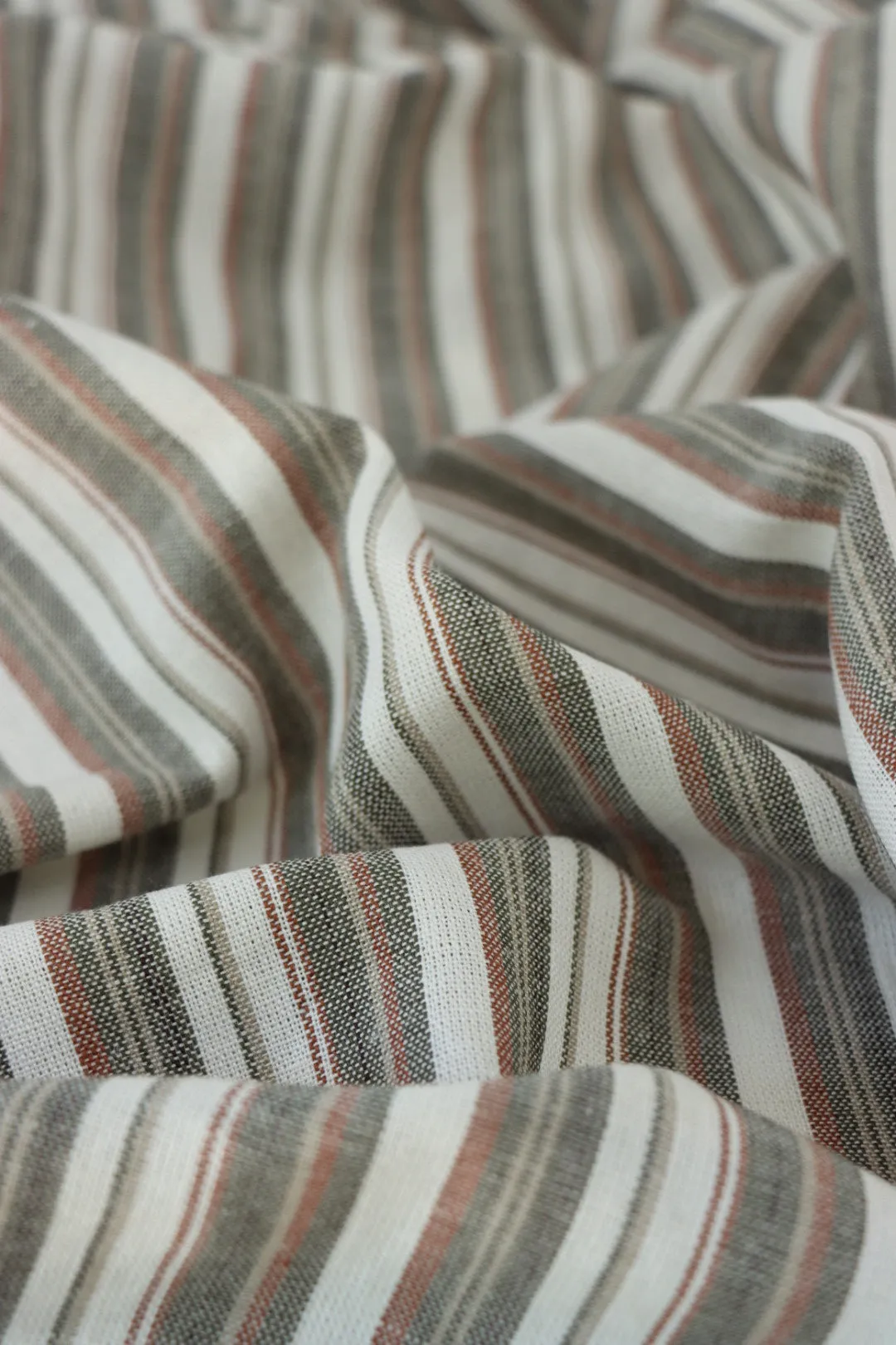 Black & Taupe Soho Stripe Linen Rayon