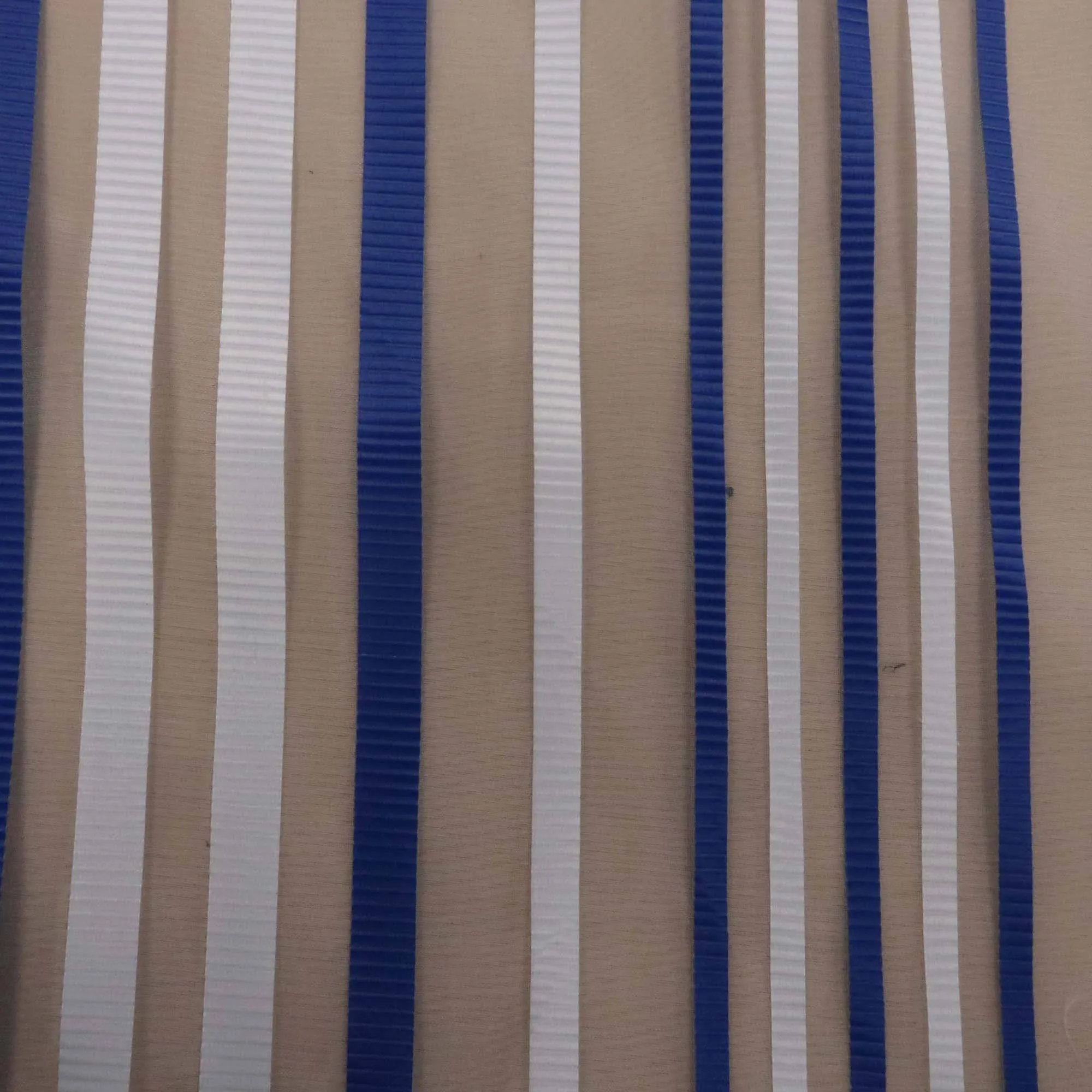 Blue and White Organza Fabric