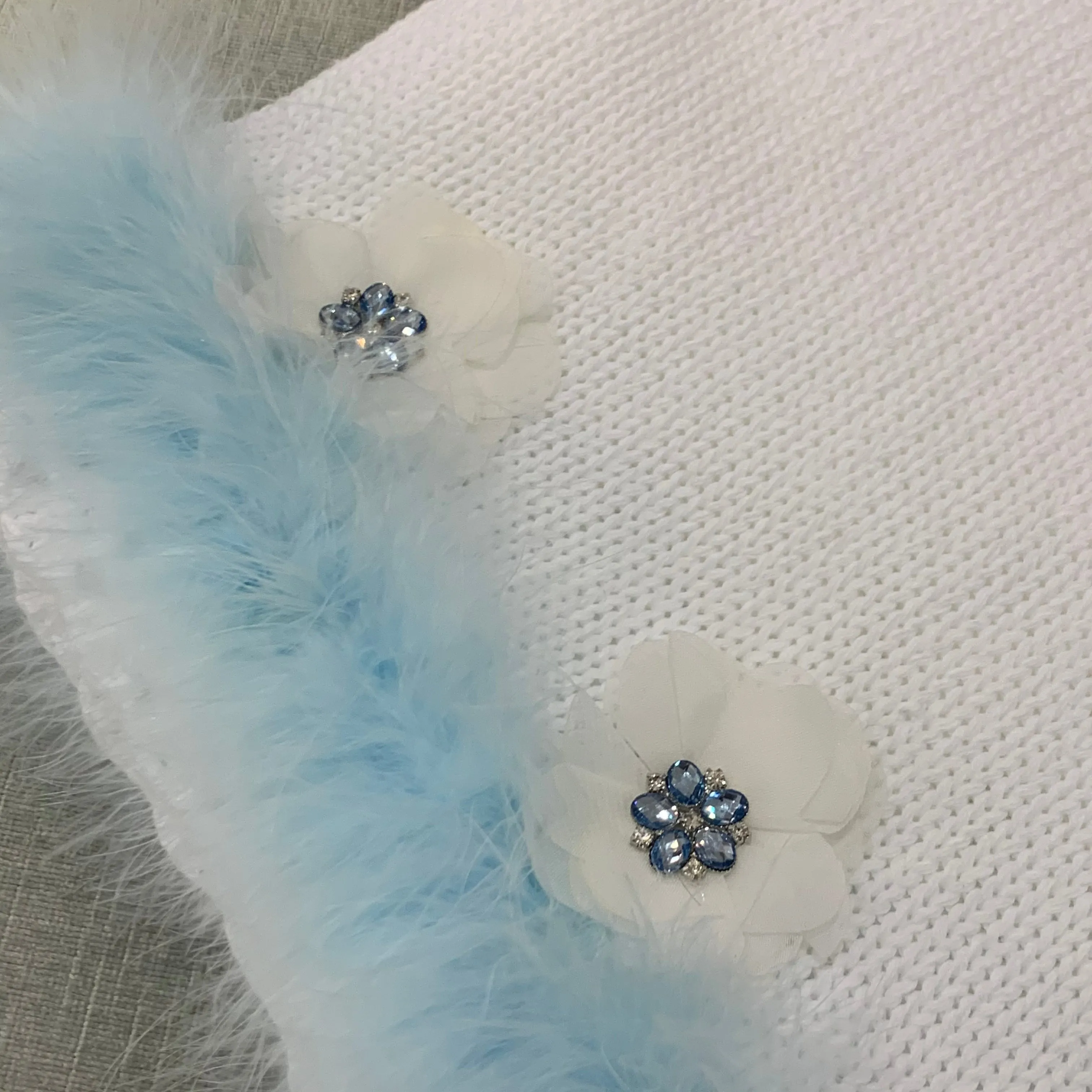 Blue Marabou Blanket