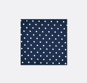 Blue Polka Drops - Silk Pocket Squares