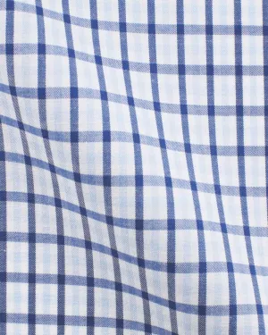 Canclini London Easy Plus Navy Blue Check Shirt 2420i.w021.0001.fan