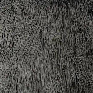 Charcoal Gray Luxury Long Pile Shaggy Faux Fur Fabric