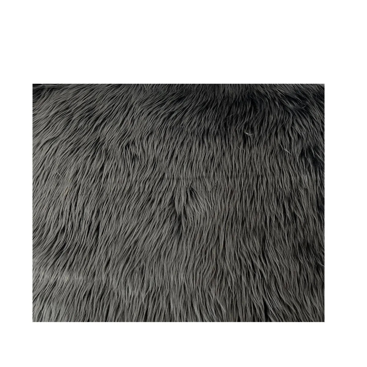 Charcoal Gray Luxury Long Pile Shaggy Faux Fur Fabric