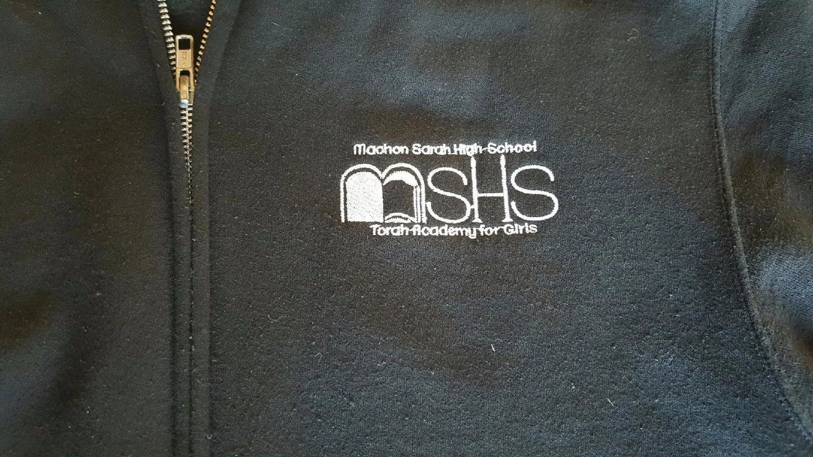 Clearance Black Velour Hooded Sweatshirt With MSHS Logo