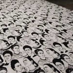 Cotton Print / Frida / Black White