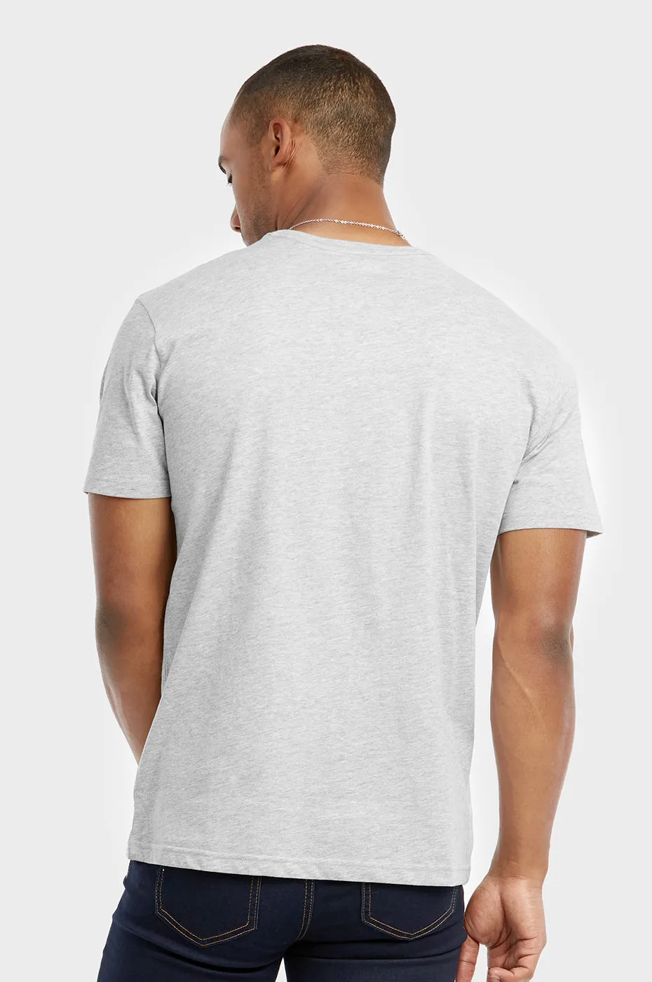 COTTONBELL MEN'S CREW NECK T-SHIRT (TR500C_GR-H)