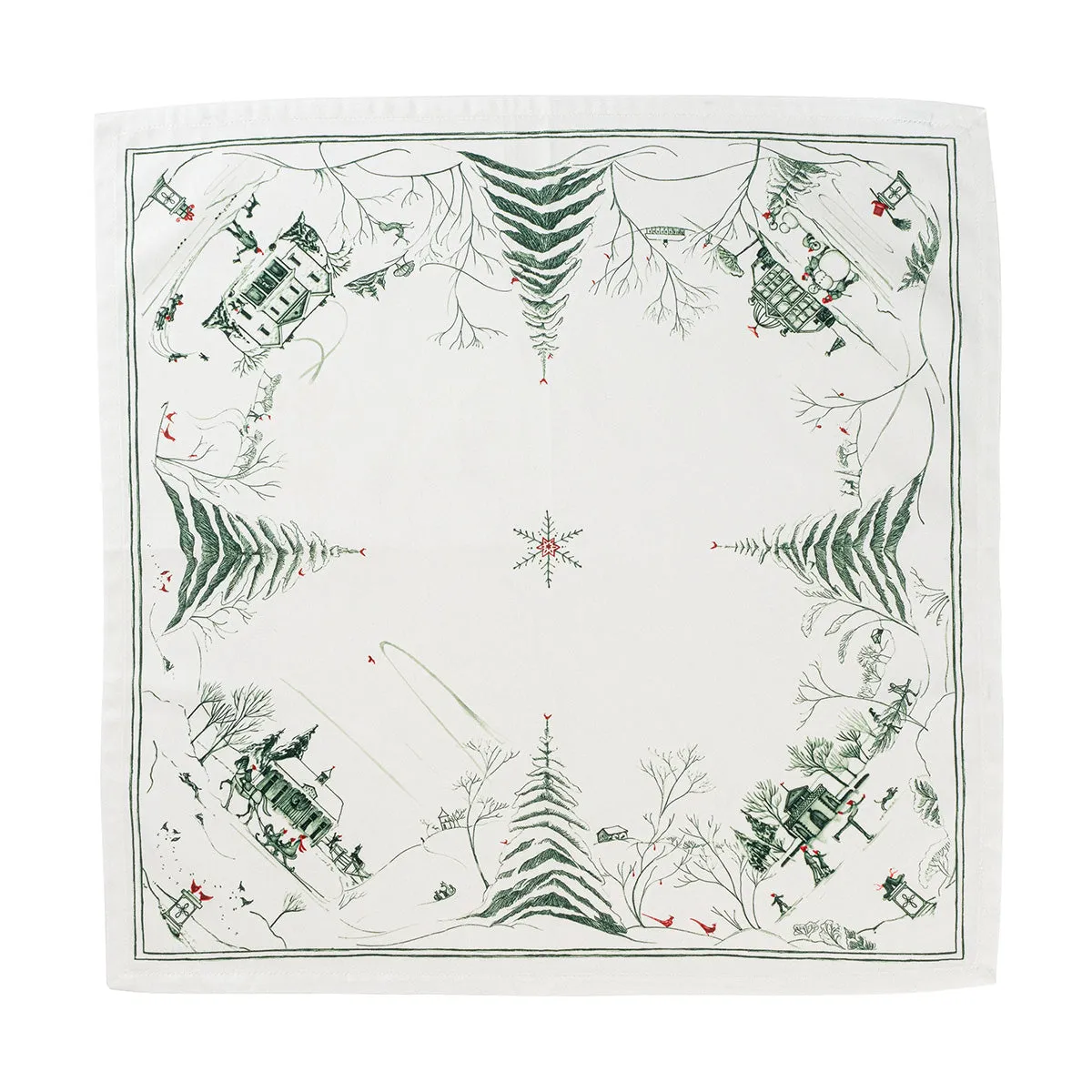 Country Estate Winter Frolic Napkin Set/4 - Evergreen