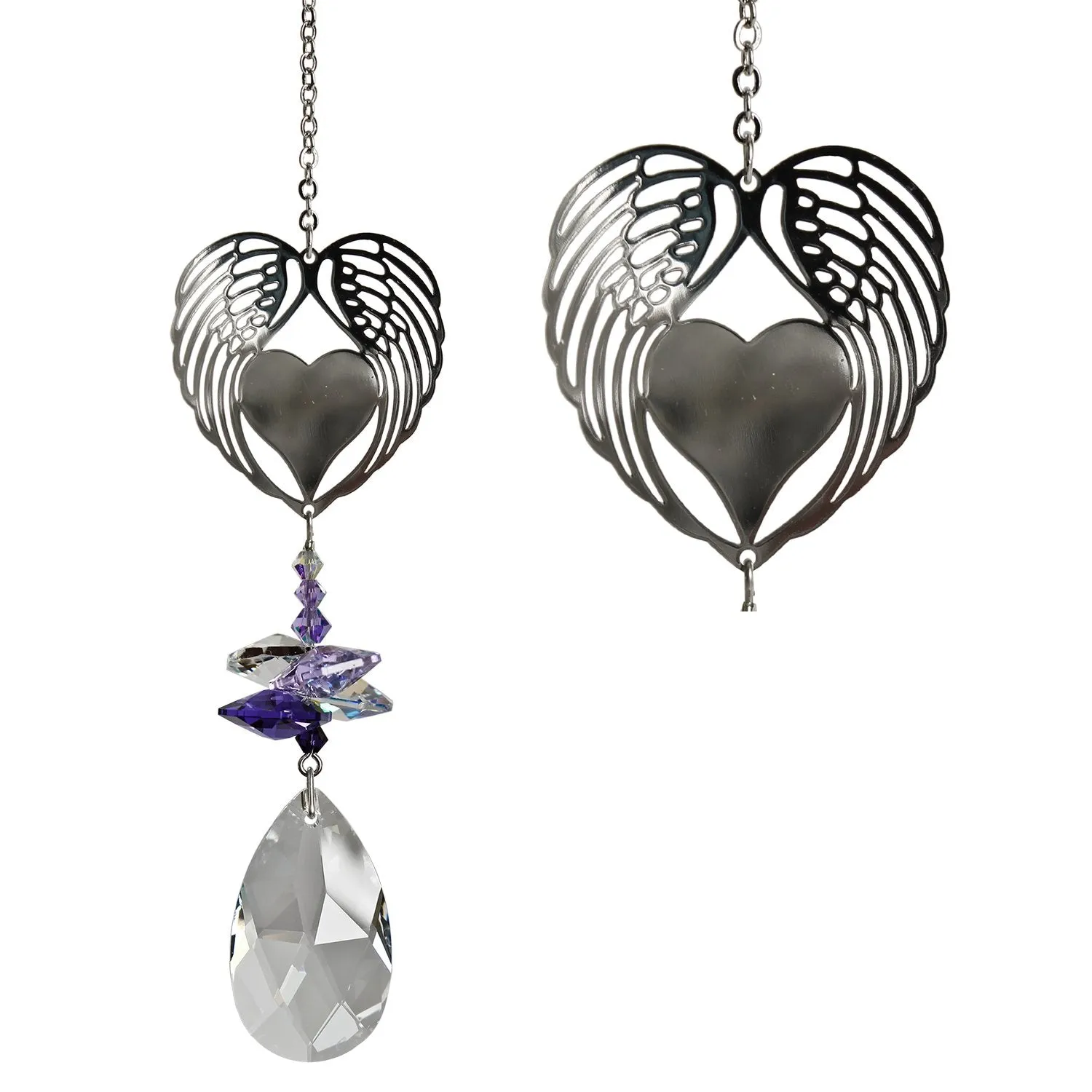 Crystal Fantasy Suncatcher - Winged Heart