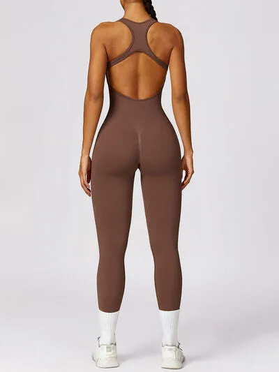 Cutout Racerback Active Jumpsuit