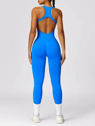 Cutout Racerback Active Jumpsuit