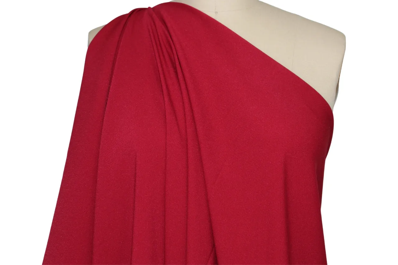 Easy Care Poly Stretch Crepe - Crimson