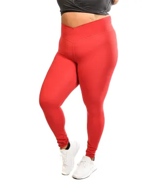 Effortless Vortex Classic Leggings- Crimson