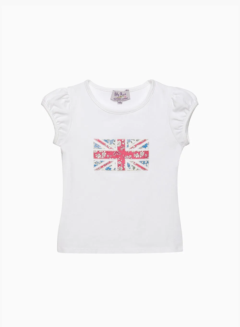 Floral Flag Appliqué T-Shirt