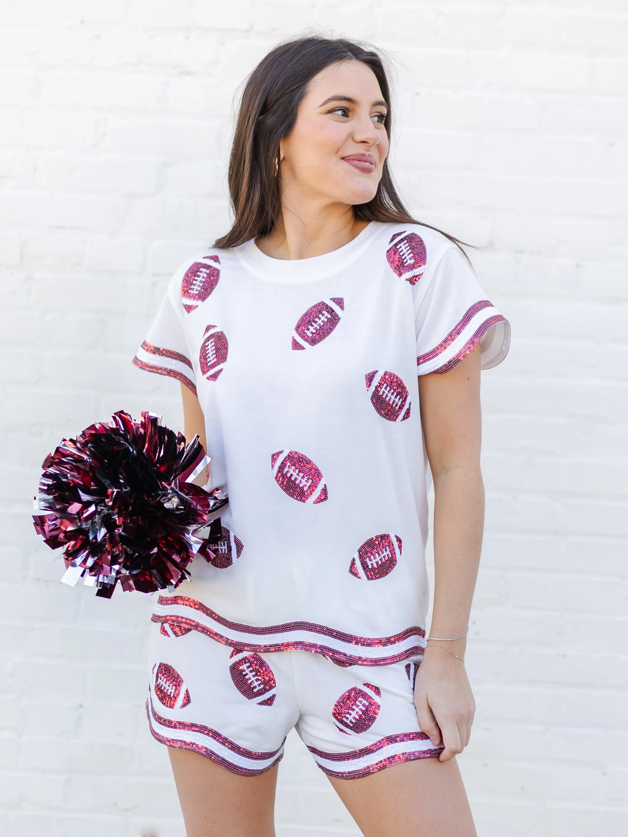 Ginny Top | Crimson    White