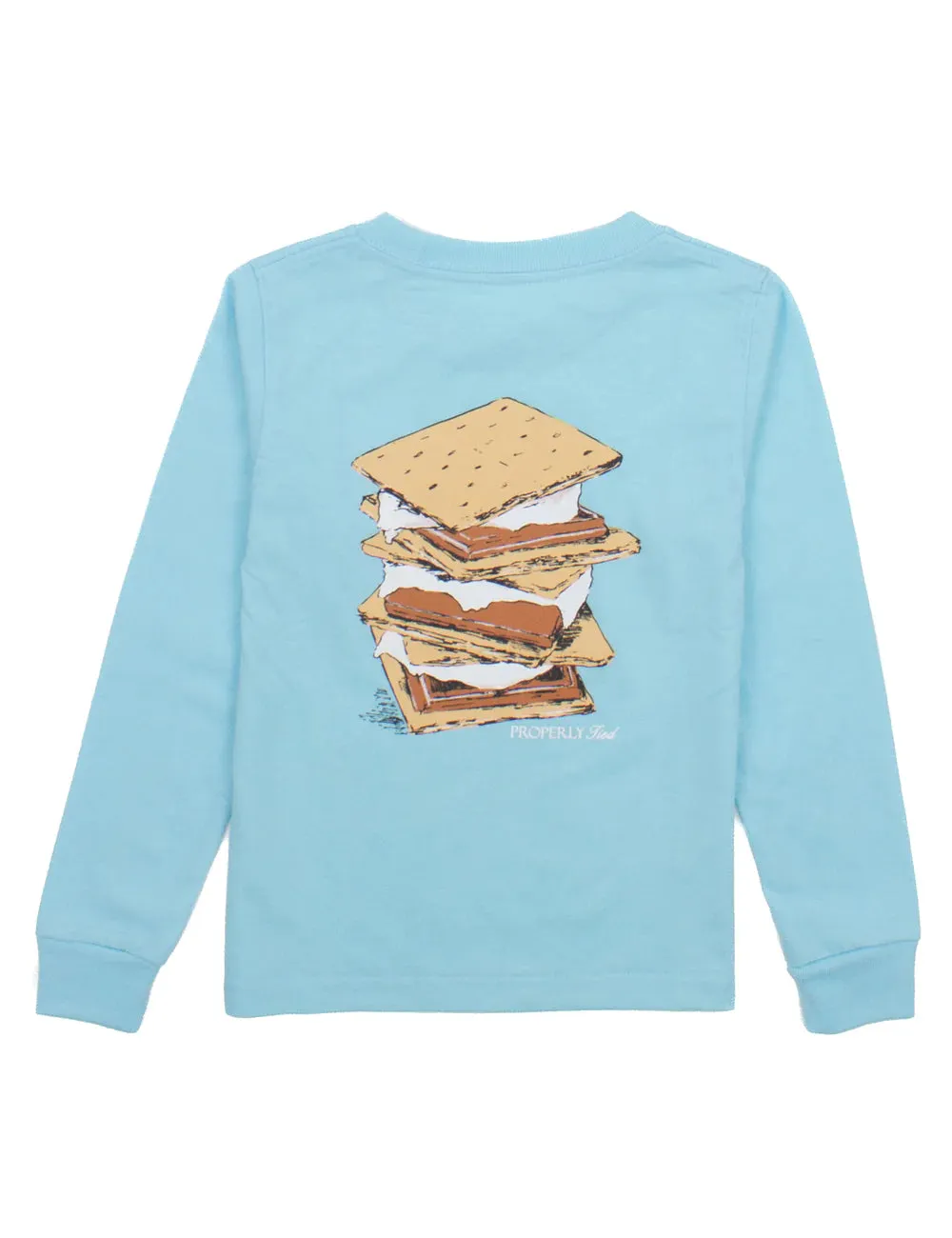 Girls S'Mores LS Powder Blue