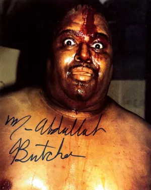 Highspots - Abdullah The Butcher "Crimson Mask" Hand Signed 8x10 Photo *inc COA*