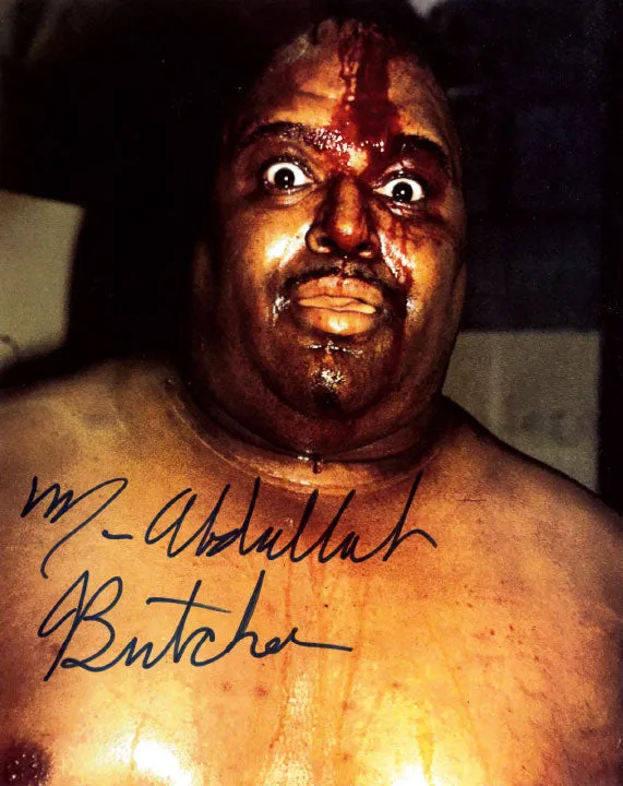 Highspots - Abdullah The Butcher "Crimson Mask" Hand Signed 8x10 Photo *inc COA*