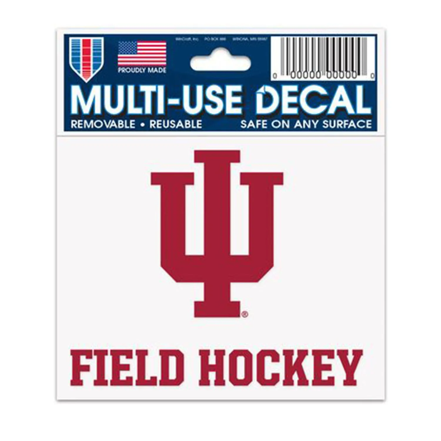 Indiana Hoosiers 3" x 4" Field Hockey Decal