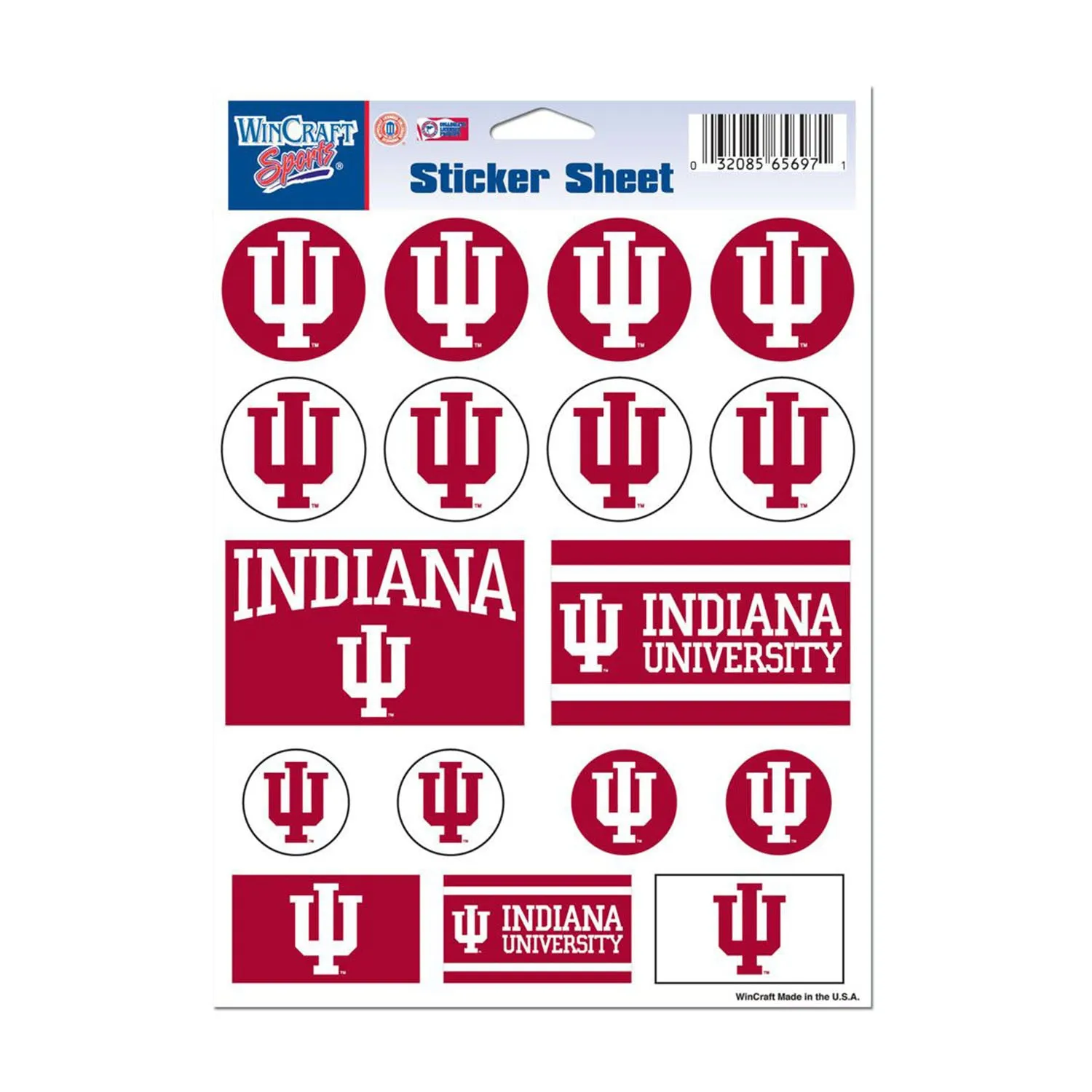 Indiana Hoosiers 5" x 7" Crimson Sticker Sheet