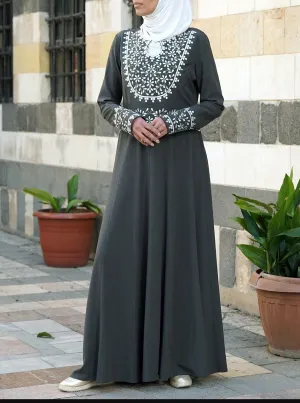 Jamilah Embroidered Abaya Gown