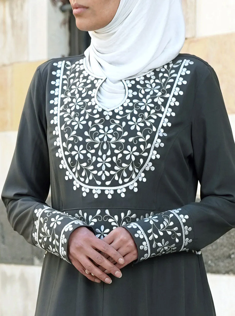 Jamilah Embroidered Abaya Gown