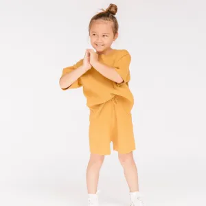 Kids Mini Summer Knit Set - Mustard