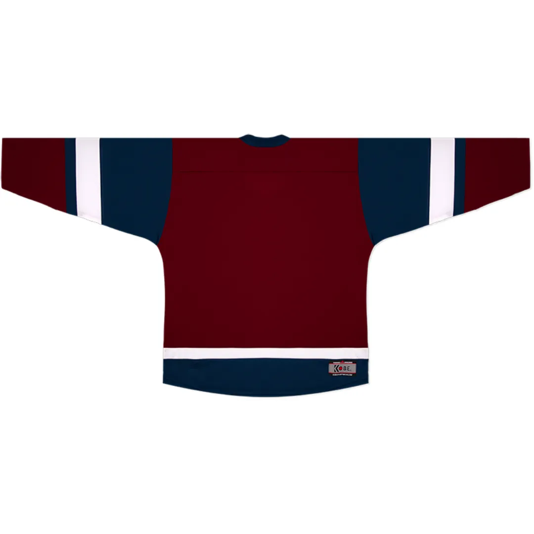 Kobe 5200 Maroon/Navy/White Midweight League Hockey Jersey