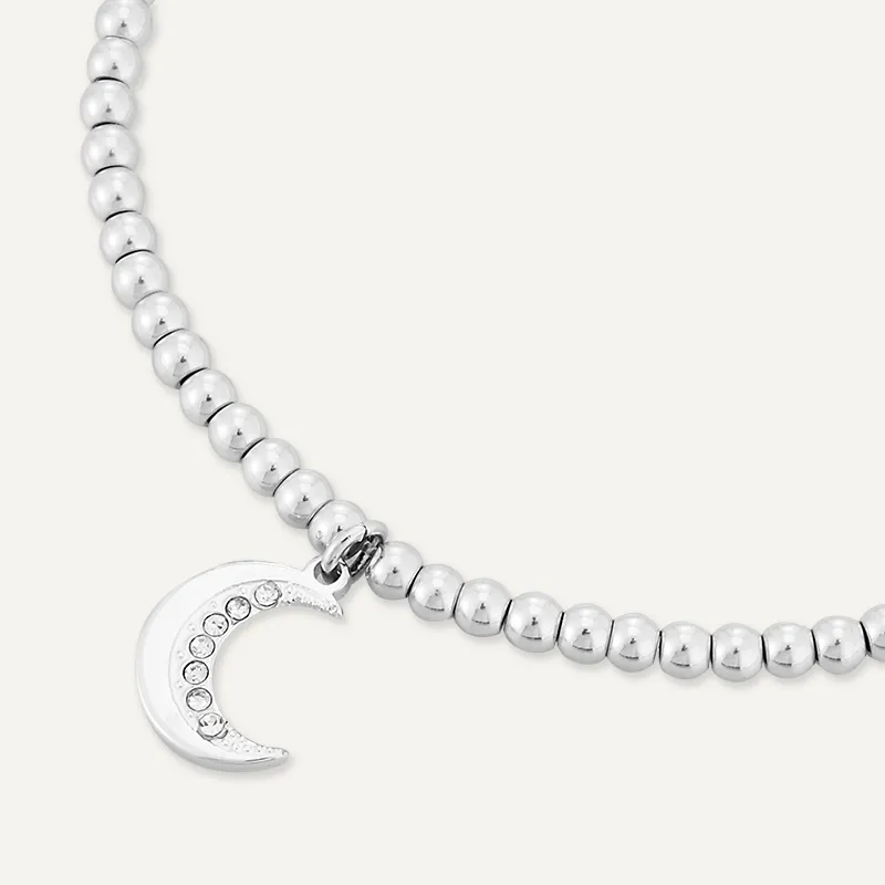 Memories: "EID MUBARAK" | Moon Bracelet | White Gold-Plated