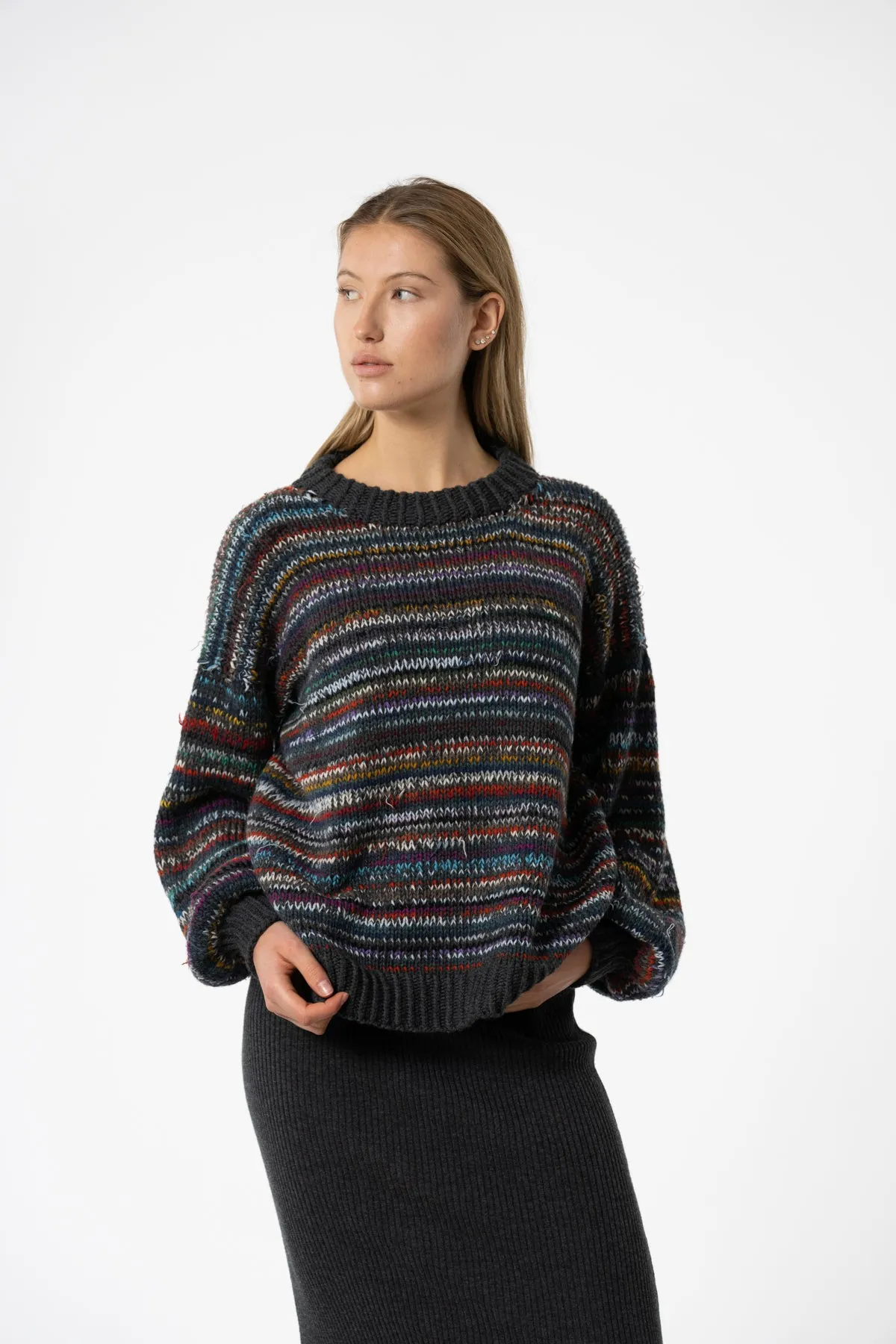 Merino Handknit Zero Waste Multi Colour