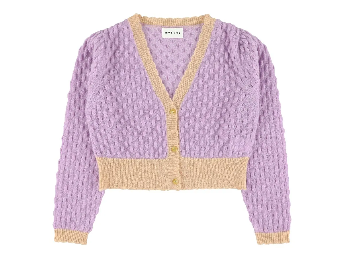 Morley VURGA Waffle Cardigan Lilac