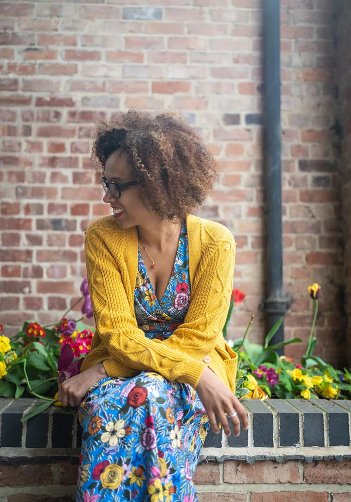 Mustard Cable Sleeve Cardigan